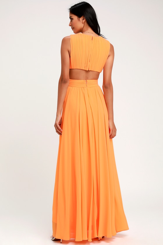 lulus vivid imagination chiffon gown