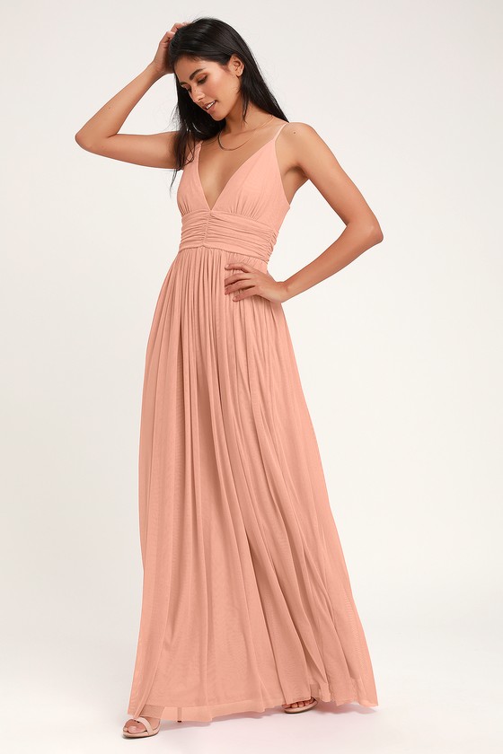 lulus blush pink maxi dress