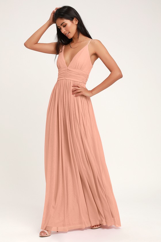 blush pink maxi