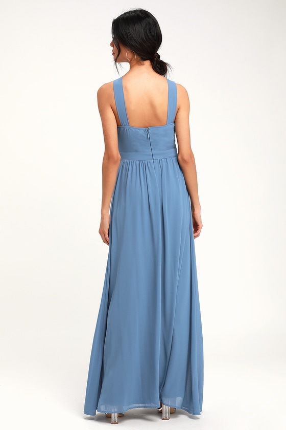 slate blue maxi