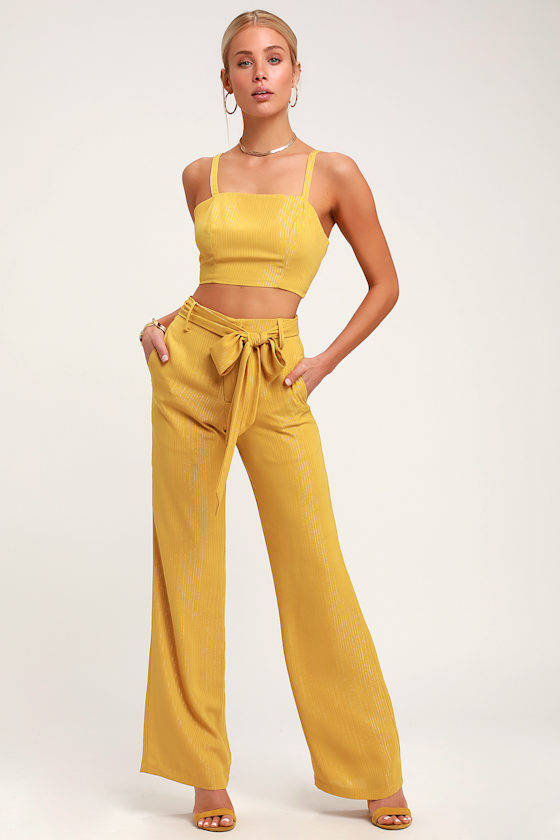 Cute Yellow Pants Pinstriped Yellow Pants Yellow Trousers Lulus