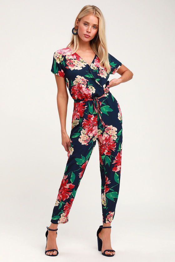 lulus floral jumpsuit