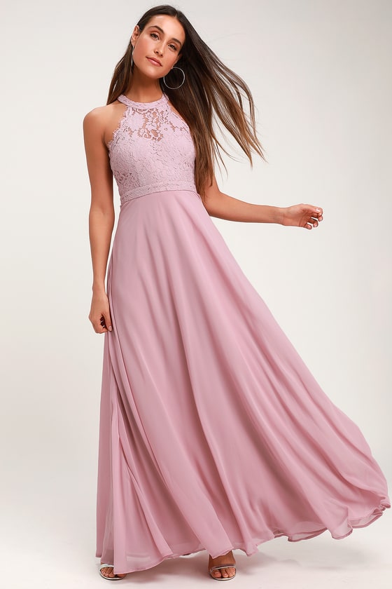 purple lace maxi dress