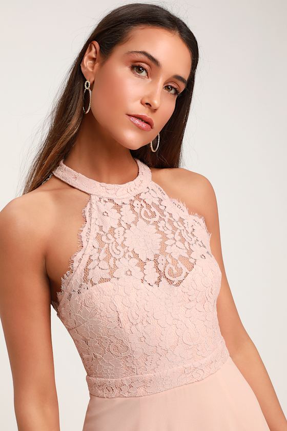 Elegant Maxi Dress Lace Maxi Dress Blush Pink Maxi Dress Lulus