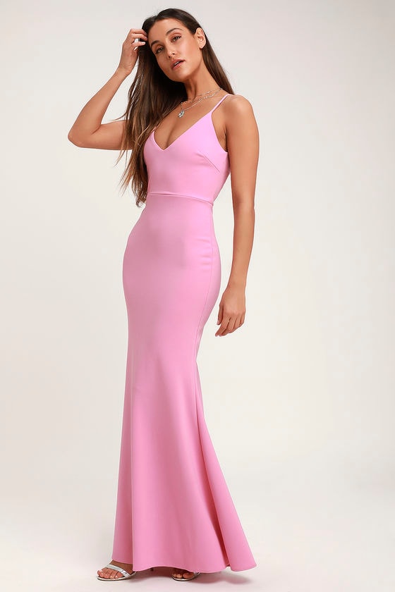 Sexy Pink Maxi Dress - Mermaid Maxi 