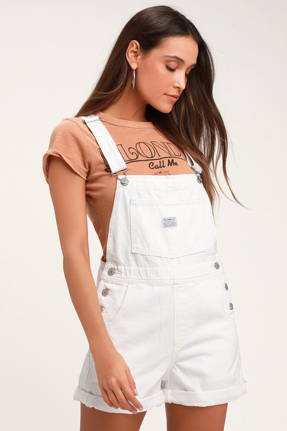 levi white overalls