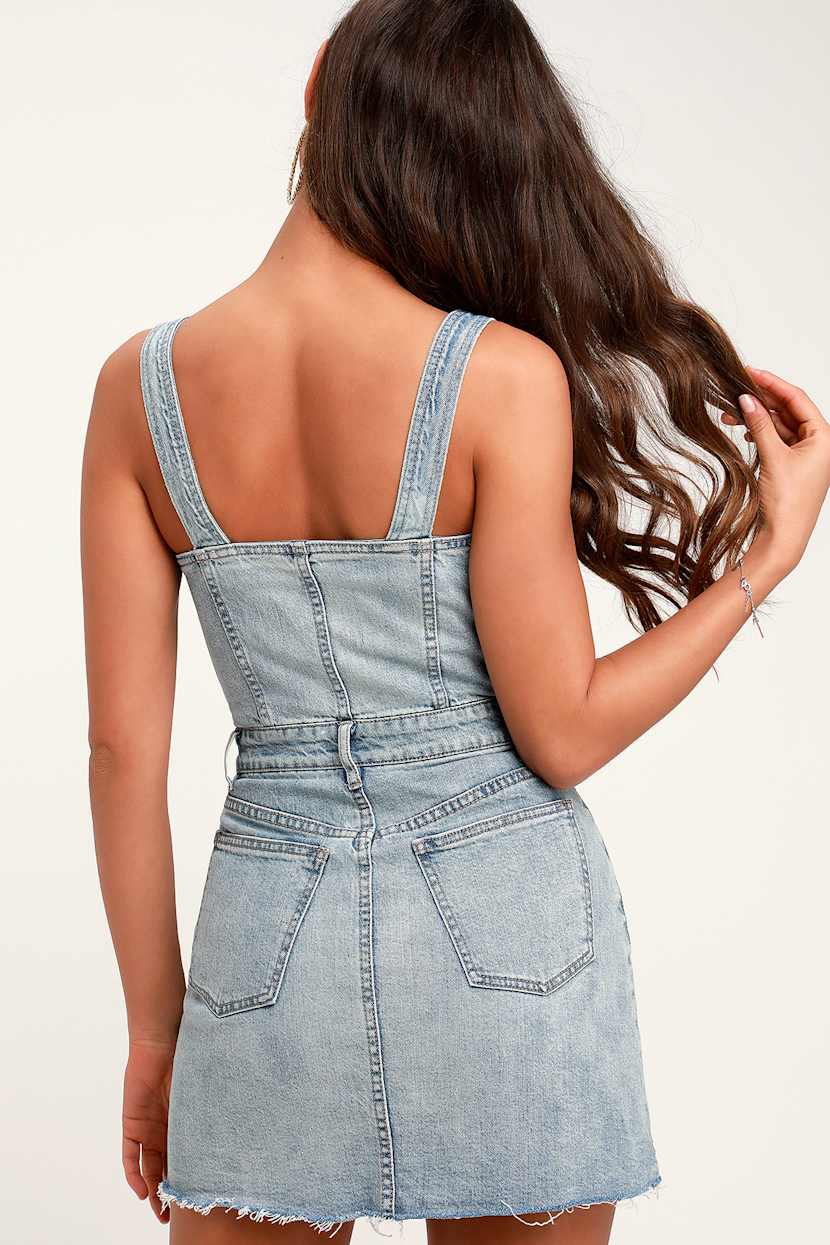 white christmas dresses Nina Piccalino Denim Moto Dress M/L – OMNIA