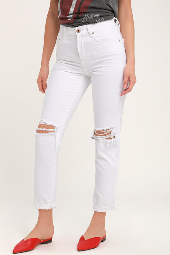Presley 90's Roller White Distressed Jeans 2