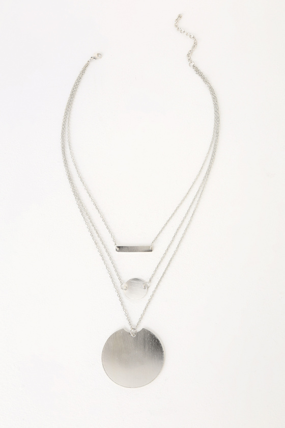 Radiance Silver Layered Necklace 1
