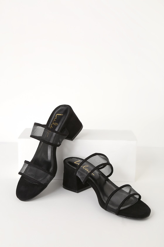 lulus black block heels