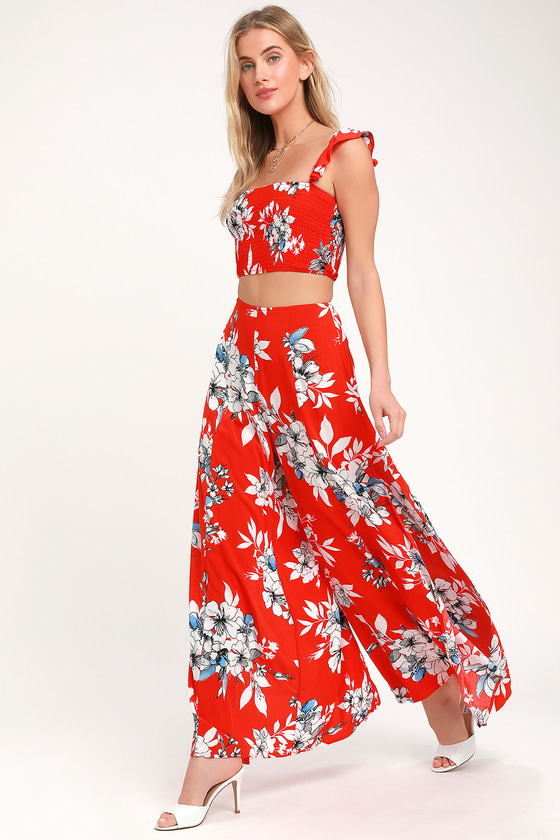 two piece floral