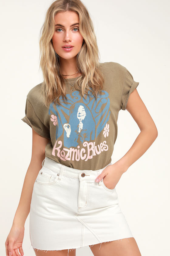 Ryder White High-Waisted Denim Mini Skirt 2