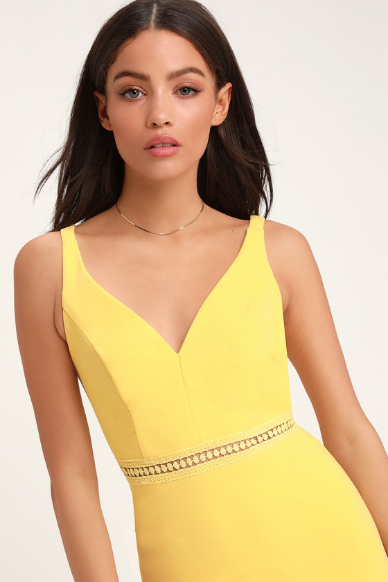 pale yellow mini dress