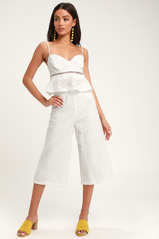 white culottes pants