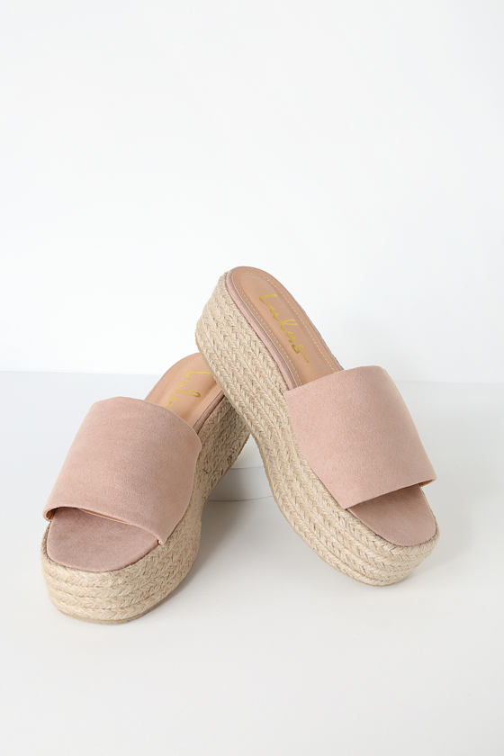 O'Ahu 2 Mauve Suede Espadrille Platforms 2