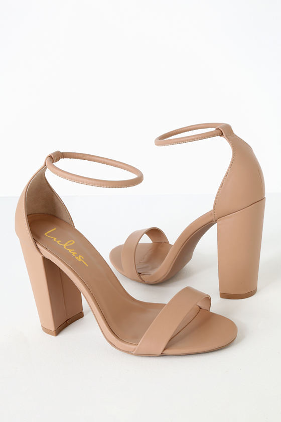 Caleigh Toffee Ankle Strap Heels 1