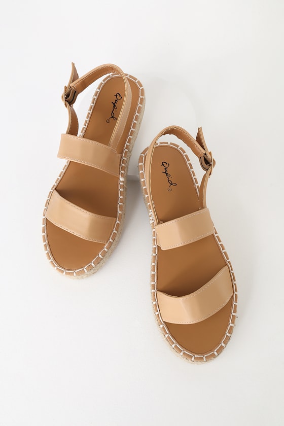 Tamlyn Tan Espadrille Flatform Sandals 1