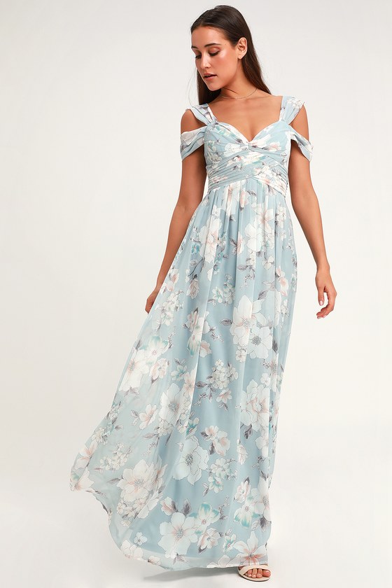 lulus navy floral maxi dress