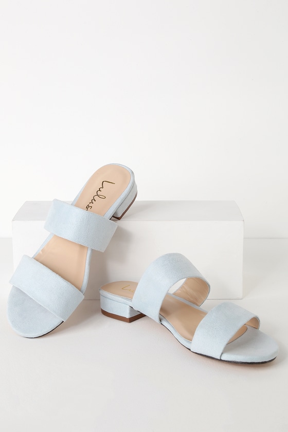 suede slide sandals