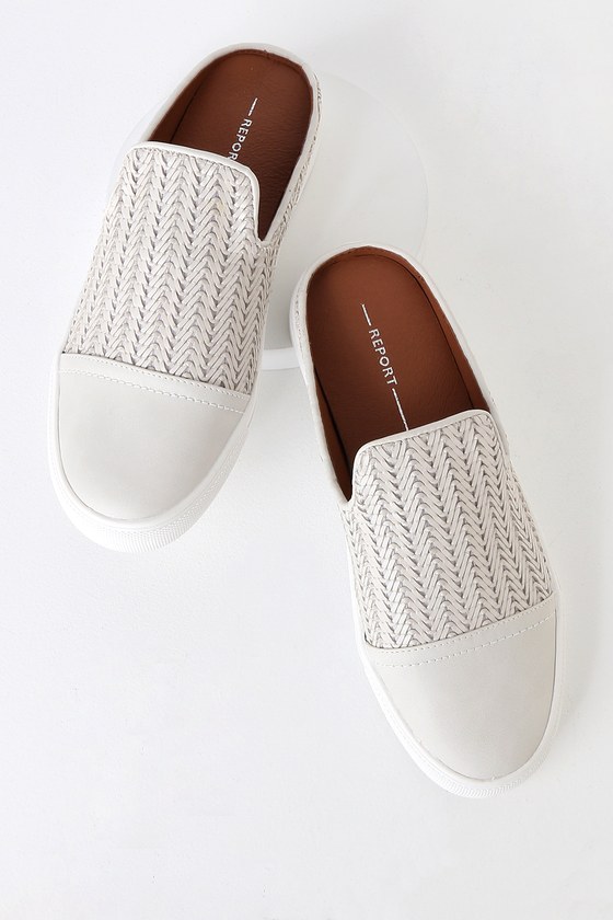 tan off white slides