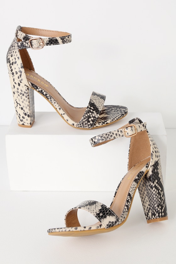 high heels snake ankle