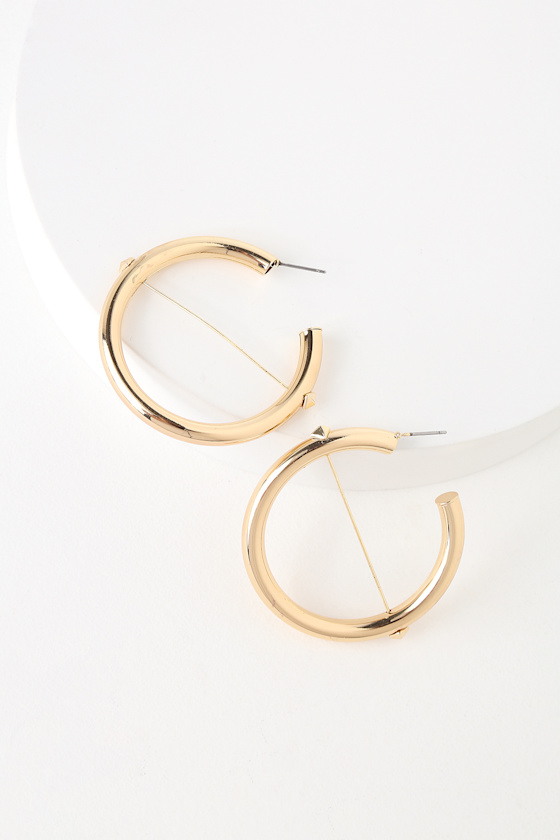 Rowan Gold Hoop Earrings 1