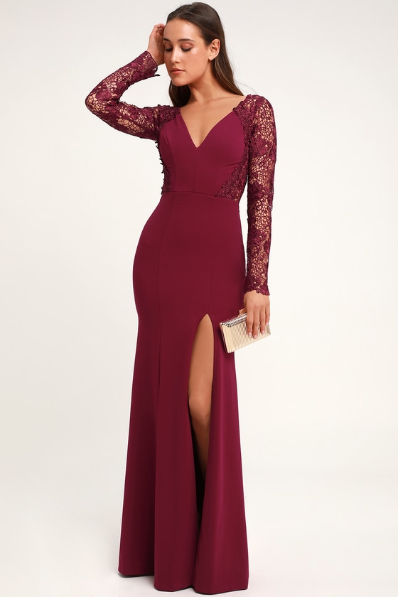 lulus maroon bridesmaid dress