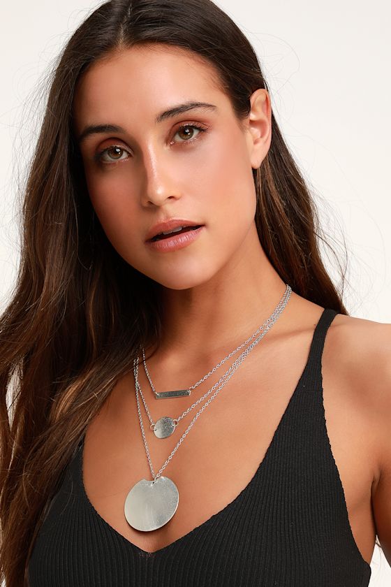 Radiance Silver Layered Necklace 1
