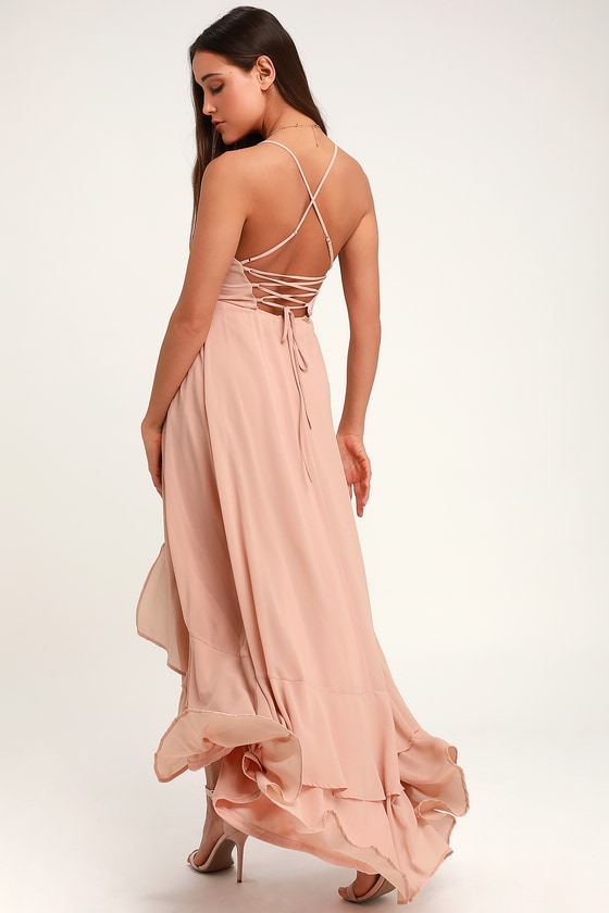 taupe long dresses