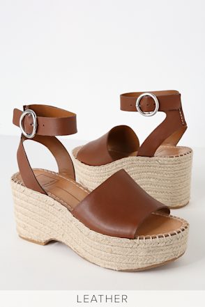 Dolce Vita X Lulus Lesly Leather Wedges Espadrille Wedges