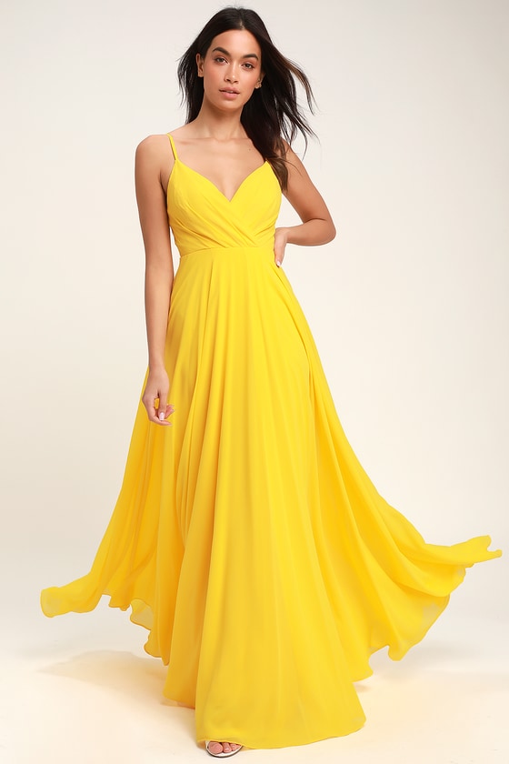 All About Love Yellow Maxi Dress