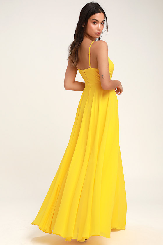 lulus yellow prom dress