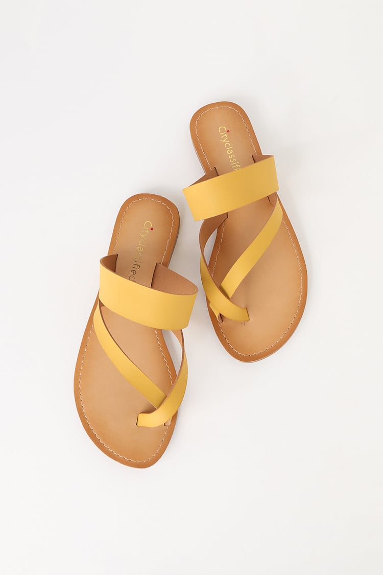 dark yellow sandals