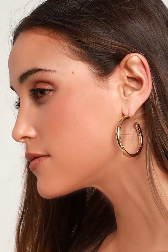 Rowan Gold Hoop Earrings 2