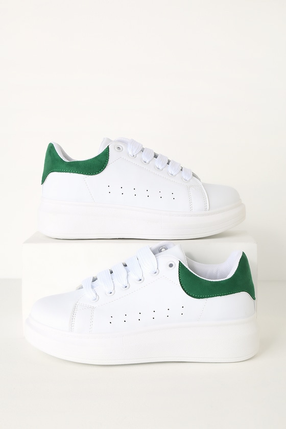 white shoes with green