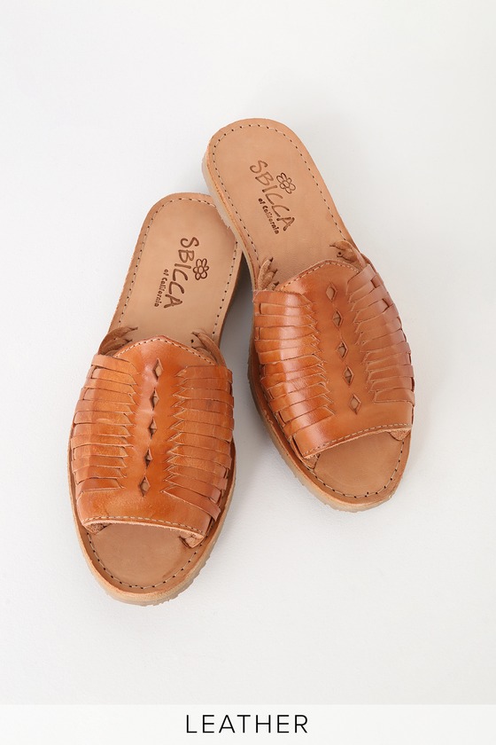 Sbicca Lawrin Natural - Leather Sandals 