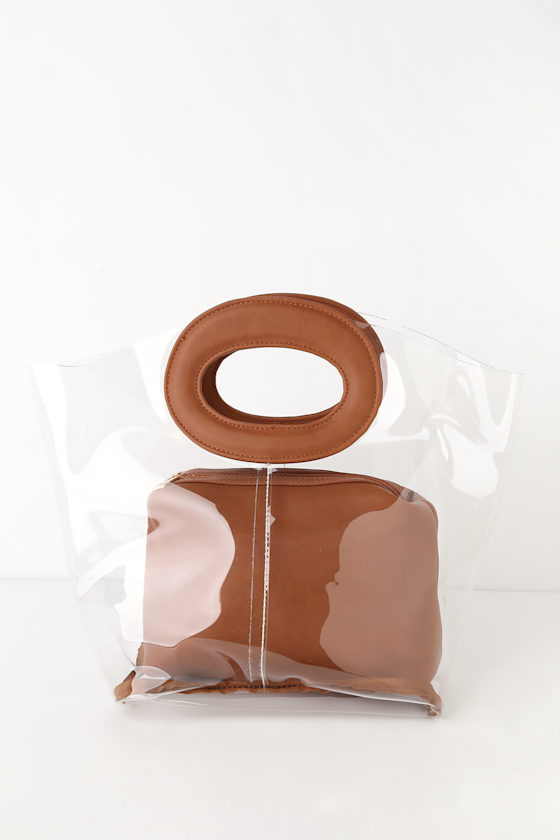 Trend Setting Clear and Brown Tote 2