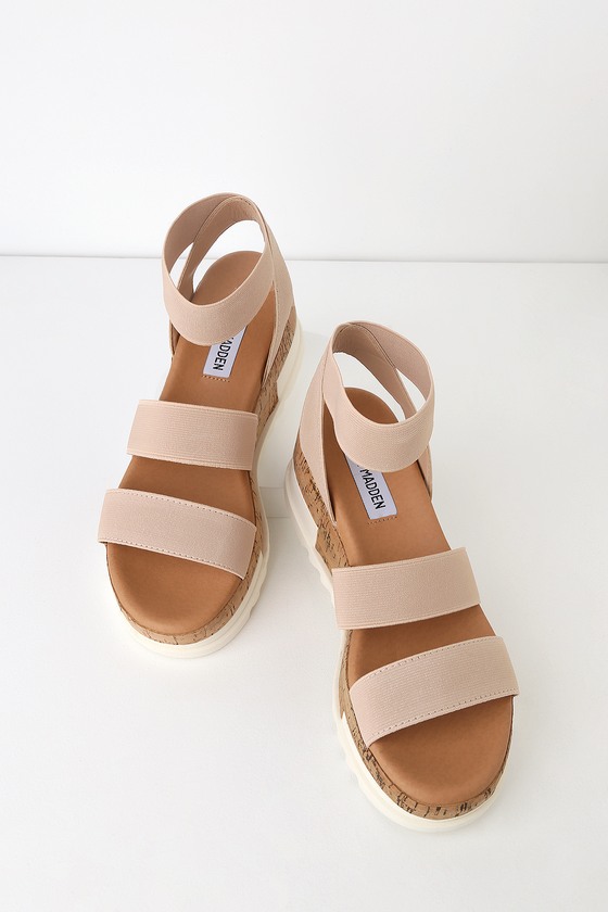 steve madden slip on platform sandals