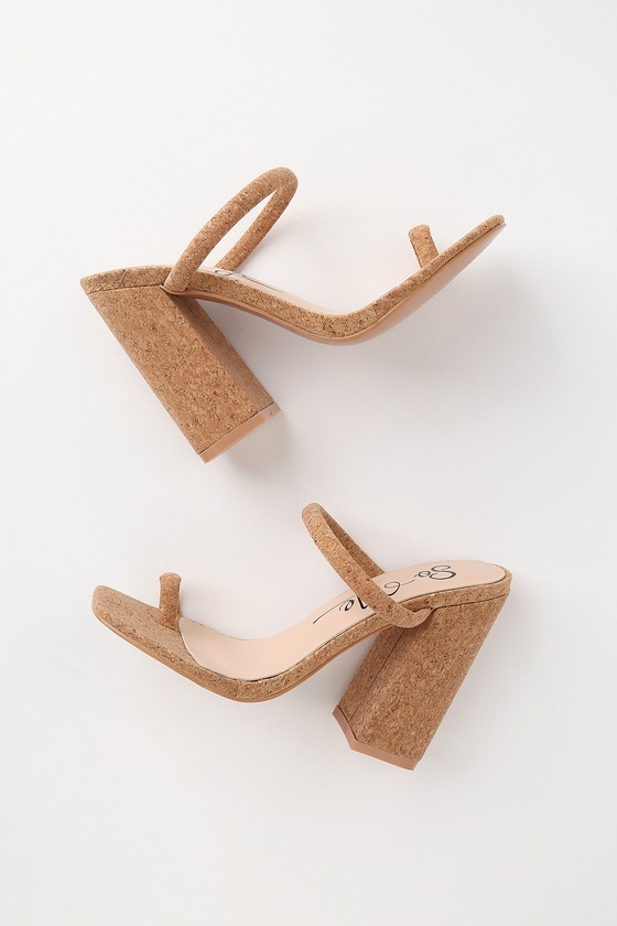Louisa Cork Toe Loop High Heel Sandals