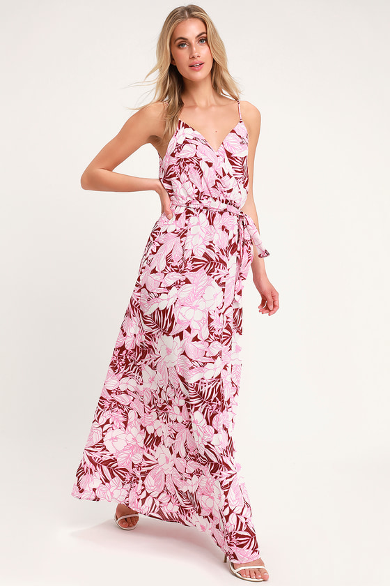 pink tropical dress