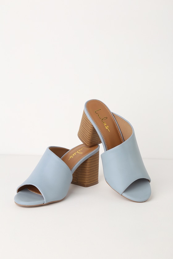 blue mules shoes