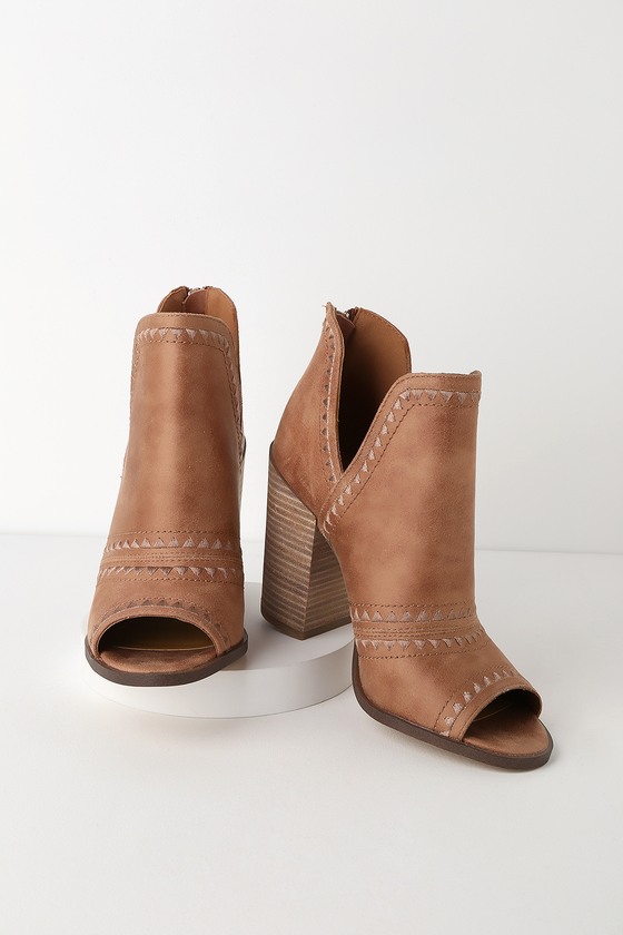 report peep toe booties