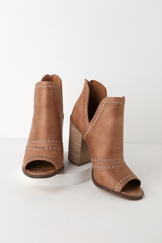report tan booties