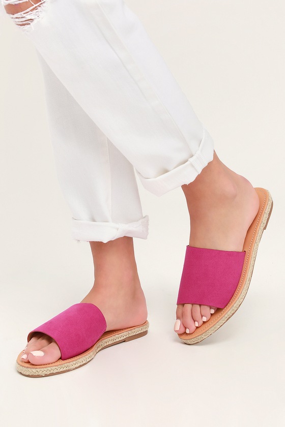 fuchsia pink espadrilles
