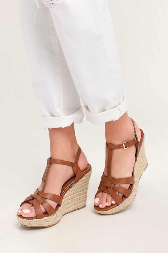 Autumn Whiskey Brown Espadrille Wedges 4
