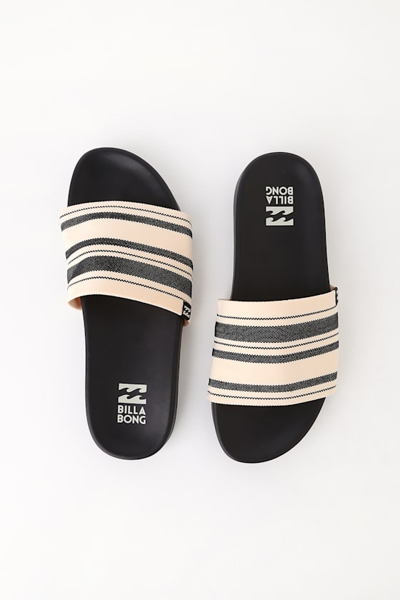 Surf Retreat Nude Striped Slide Sandals 1
