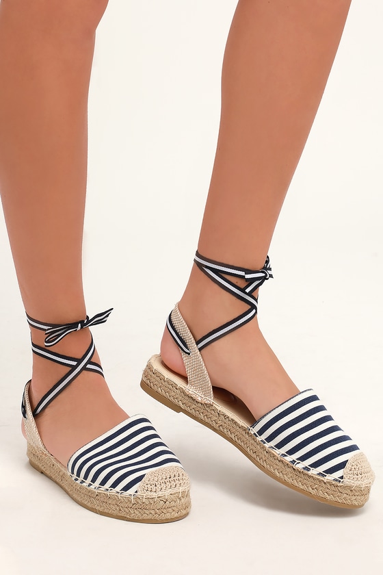 Cute Navy and White Espadrilles 