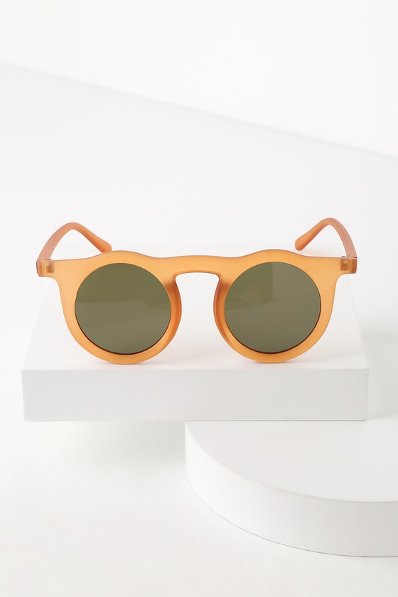 Cute Keyhole Sunglasses - Round Sunglasses - Brown Sunglasses