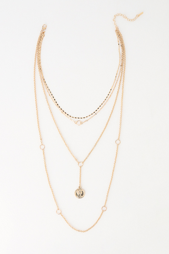 Norene Gold Layered Coin Necklace 2