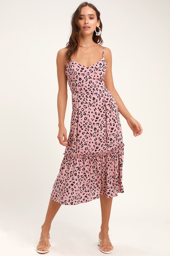 hot pink leopard print dress